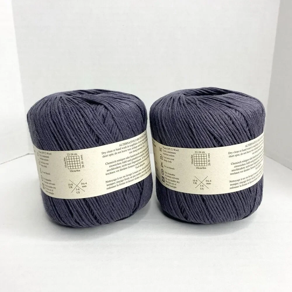 Rowan  Linen Drape Yarn Lot of 2 Linen Viscose 109 yds each Shade 841 Dark Gray